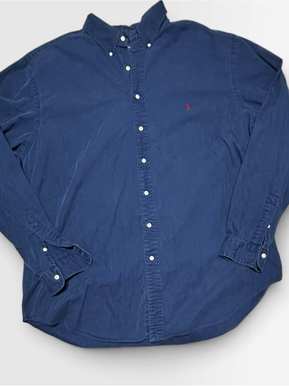 Polo by Ralph Lauren Navy Long-Sleeve Button-Down Shirt with Red Pony